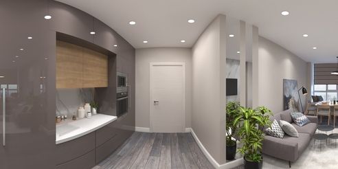 Визуализация КУХНИ-СТУДИИ — 360° virtual tour