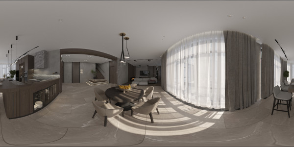 Дом в современном стиле корректировки — 360° virtual tour